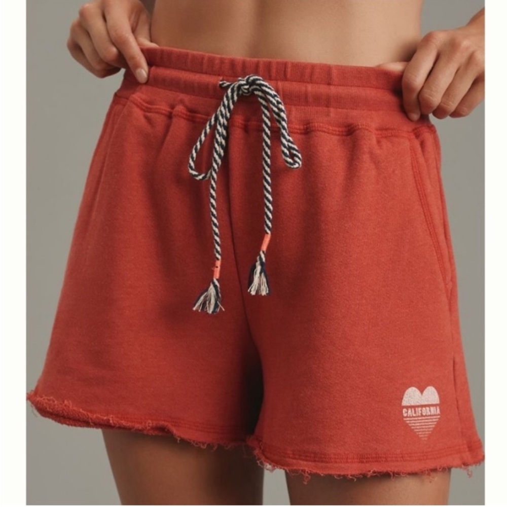 Sundry California Heart Fleece Lounge Drawstring Shorts (Size XS)